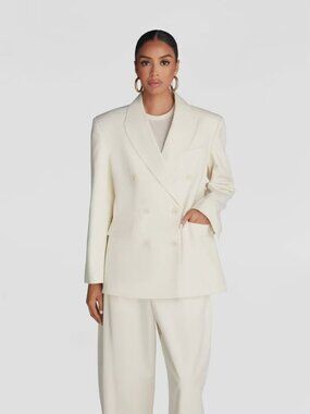 KBB by KAHLANA Women's 'The David Blazer' -Cream M